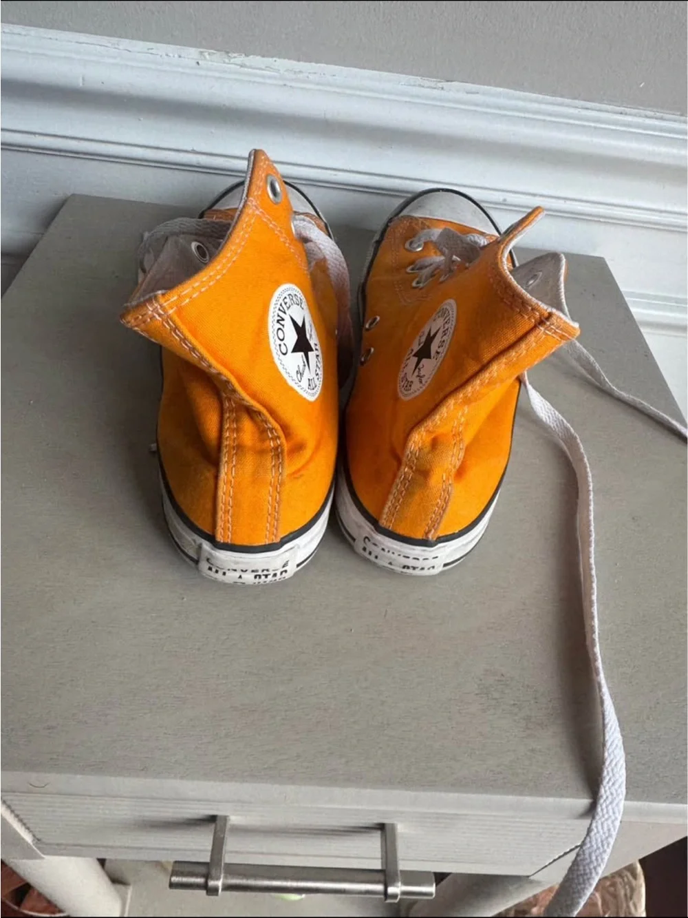 Converse Kids Orange High-Top Sneakers with White Accents
